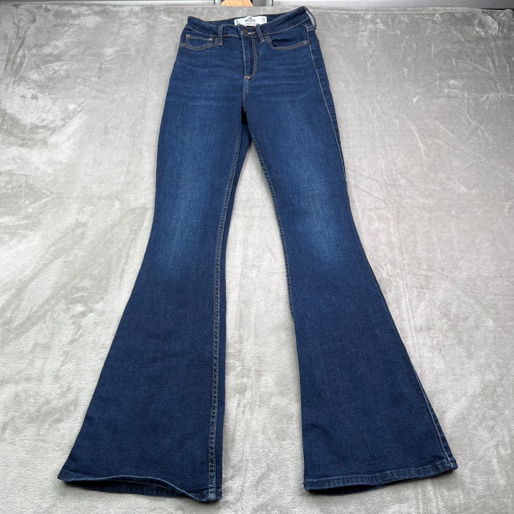 Hollister Jeans Womens 1R Fits 22x31 Blue Curvy High‎ Rise Vintage Flare Stretch